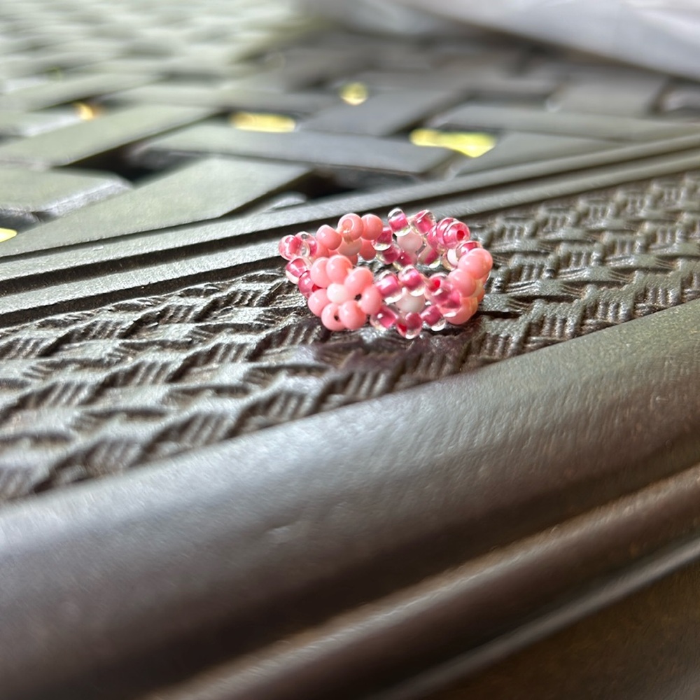 Beaded Flower Ring